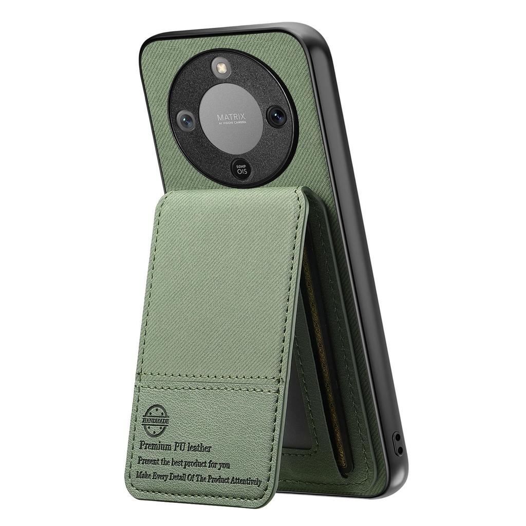 Чехол для телефона Honor Magic8 Lite 5G / X9d 5G / X70 5G Кожа с тканевой текстурой + ПК + ТПУ Чехол с держателем для карт с RFID-блокировкой