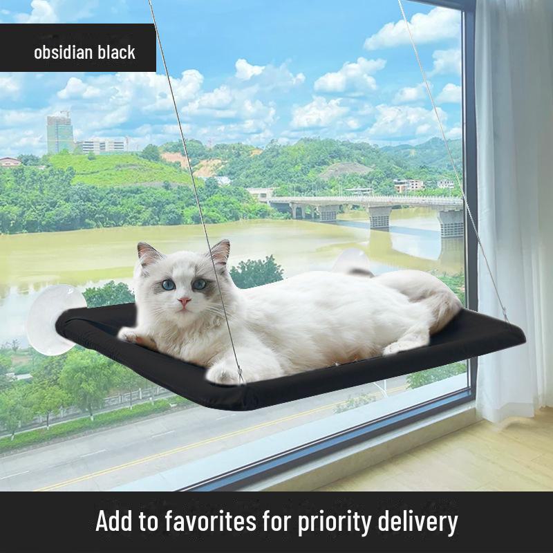 Премиальный четырехсезонный кошачий гамак - подвесная и складная кровать на подоконнике