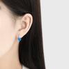 Korean Version of Premium Colored Diamond Love Ear Clips and Ear Buckles, New Twelve Constellations AAA Heart Earrings