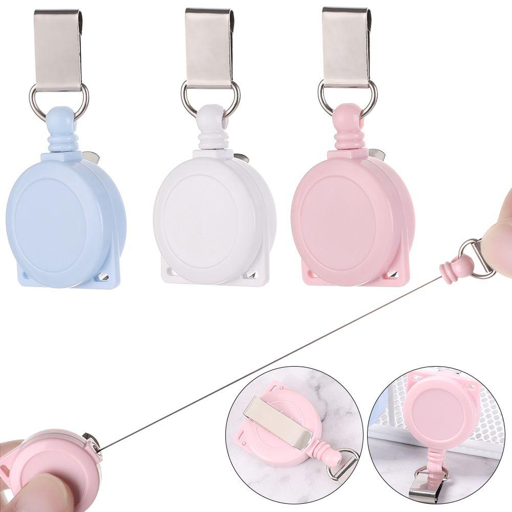 1pc Unisex Anti-Lost Clip Office Supplies Lanyards Nurse ID Name Card Badge Holder Key Ring