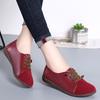 Fashion Woman's Flats Shoes Soft Genuine Leather Large Size 43 Patchwork Suede Boat Shoes for Women Hook Loop Massage C481