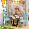 DIY Cat Cafe Miniature Dollhouse Kit With Music And Light Cat Coffee Shop Mini Doll House Model Building Kit With Furniture