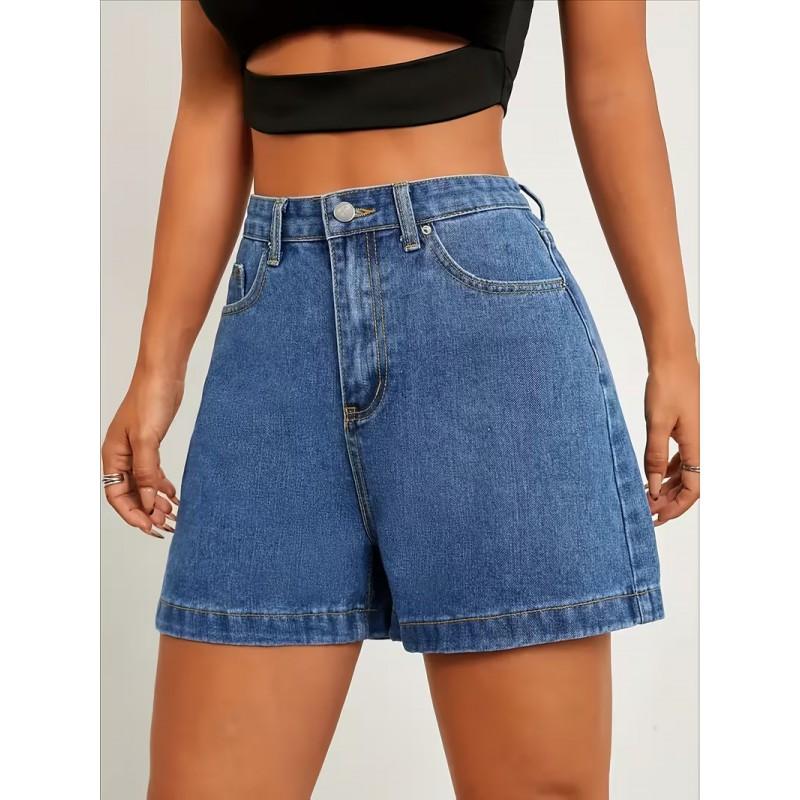 2026 High Waisted Denim Shorts Women Wide Leg Slim Fit Hot Pants
