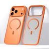 Роскошная оправа объектива из сплава Матовый чехол Magsafe для iPhone 17 Air 17Pro 17Pro Max Полупрозрачный гибридный магнитный противоударный жесткий чехол