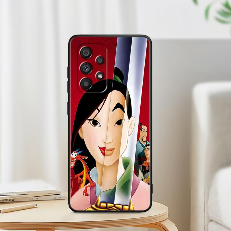 Аниме Девушка Мулан Крутой Для Samsung A53 A52 A33 A32 A51 A71 A21S A13 A73 A50 A22 A23 A03 A72 A54 A12 5G Черный TPU Чехол Для Телефона
