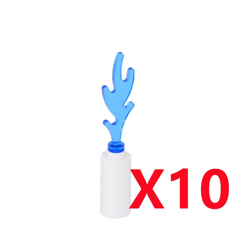 MOC Строительные блоки Костер Пламя Средневековая Бутылка вина Набор аксессуаров Модель подсвечника Мини-кирпич Совместимая игрушка Подарок Сделай сам X019