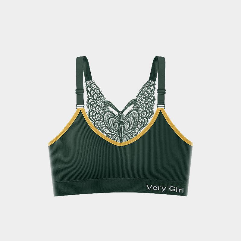 Бесшовный бюстгальтер с красивой спиной и бабочкой, нижнее белье больших размеров, женский топ без стального кольца, бюстгальтер без косточек