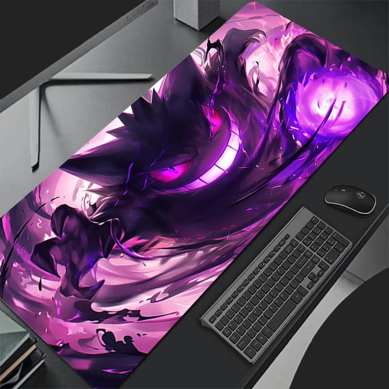 Gengar Pokemon Pikachu Mouse Pad Computer Speed Type Carpet Mat Black and white Laptop Keyboard Mousepad Office Desk Mat