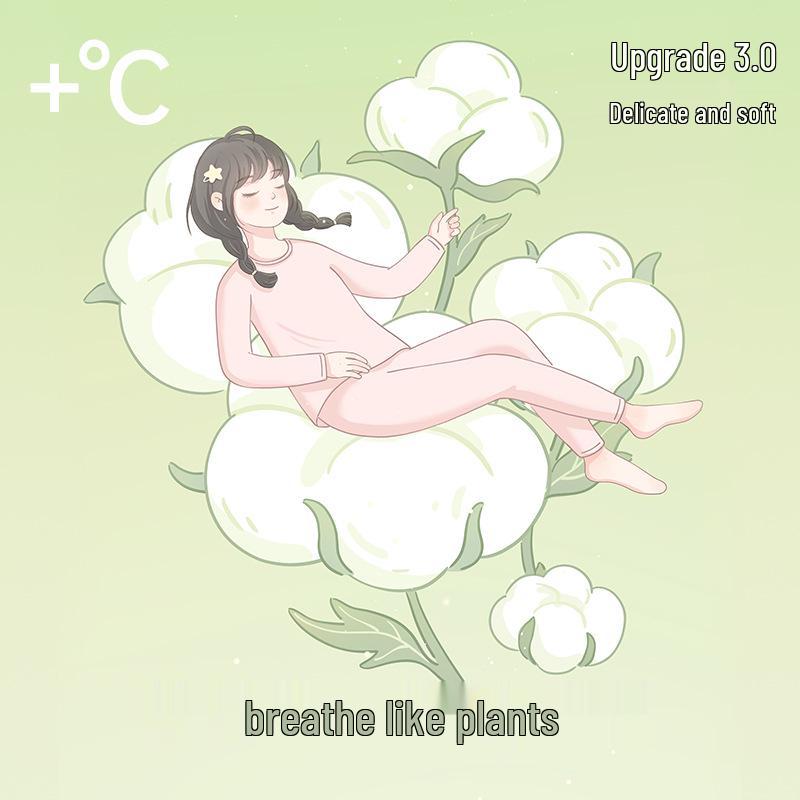 Teen Slim Fit Cotton Thermal Set - Spring/Fall Lightweight Lycra Elastic Long Johns