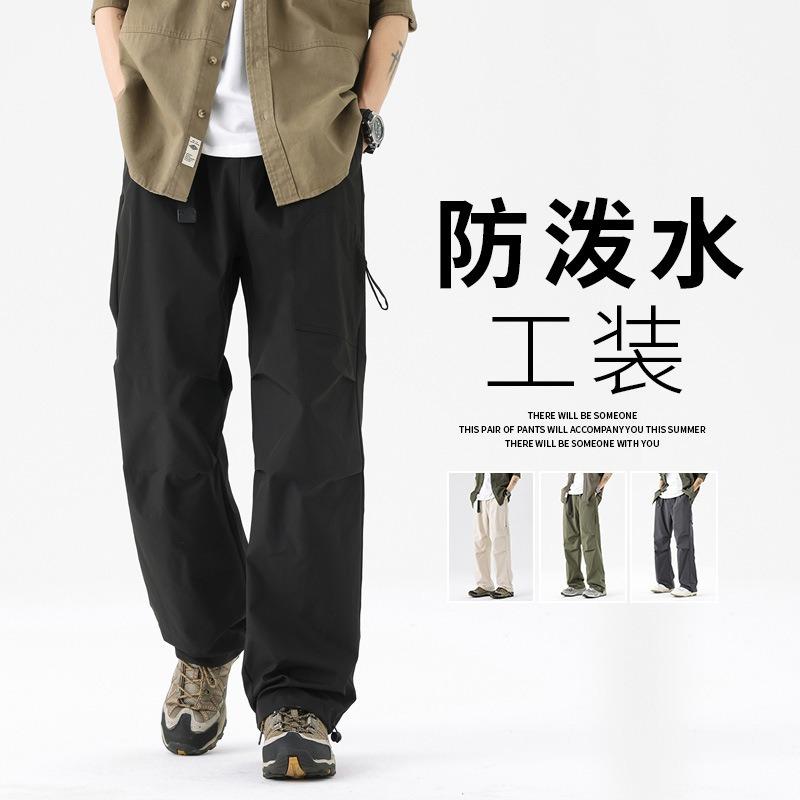 Мужской армейско-зеленый парашютный комбинезон, весенне-осенний, водонепроницаемый и ветрозащитный, свободный, повседневный, альпинистский, зарядные брюки
