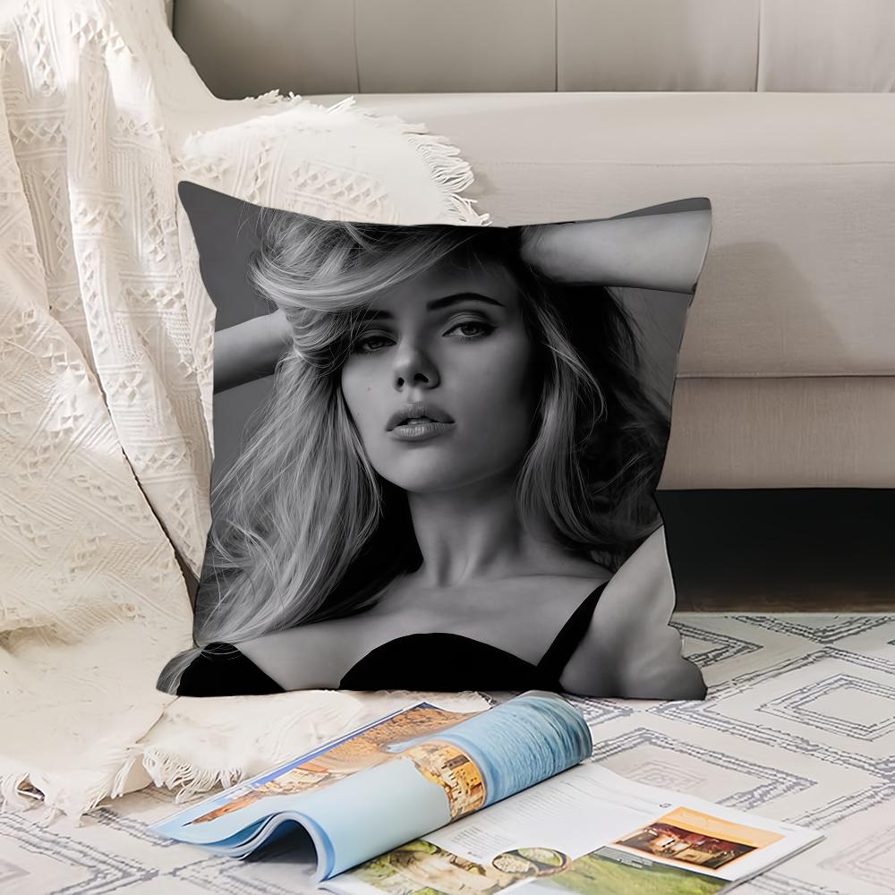 American Actor S-Scarlett J-Johansson Pillow Case Office Cushions Suitable For Sofa Car Bedroom Decorative Cushion Cover