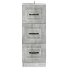 Drawer Cabinet Concrete Grey 33 x 34.5 x 87 cm Particleboard