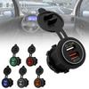 Автомобильное зарядное устройство Dual USB QC3.0 Quick Charge DC 12V-24V LED Digital