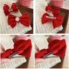Crown Velvet Red Bow Hairpin Cloth Hanfu Hair Sticks All-match Ancient Style Hairpin  Children