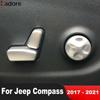 Для Jeep Compass 2017 2018    Матовая накладка на кнопку управления регулировкой сиденья автомобиля, декоративный элемент, аксессуары для интерьера