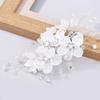 1 шт. Головной убор Ручной работы Головной убор невесты Женский Белый цветок Подарок Заколка для волос Кристальные украшения Аксессуары для волос