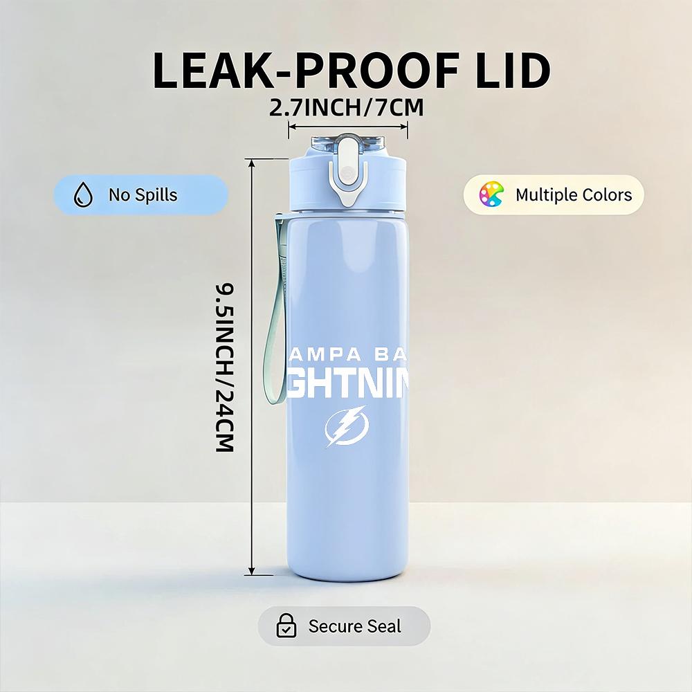 1PC Multi layered dark band grunge print 750ml colorful plastic sports water bottle leakproof pop lid with straw for outdoor office home use