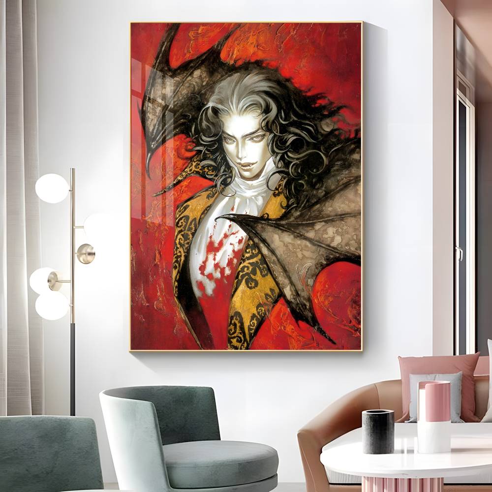 1 шт. Игровой плакат-наклейка Castlevania, водостойкая настенная art для гостиной, спальни, домашнего декора