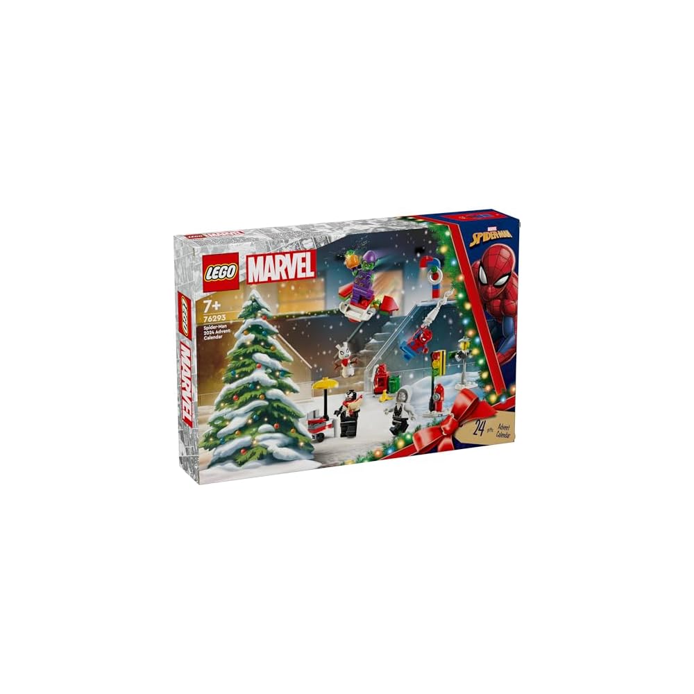 LEGO Super Heroes Marvel Spider-Man Advent Calendar 2024 Toy Gift for Kids Ages 7-9 Building Blocks Set 76293