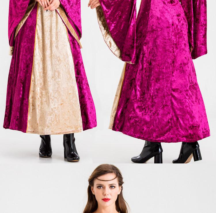 2019 European Retro Court Long Dress – Luxury Halloween Queen Costume Role Play Princess Outfit