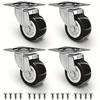 4pcs Heavy Duty Caster Wheels, Swivel Caster Wheels Without Brake, Omni-directional Wheel Furniture Hardware