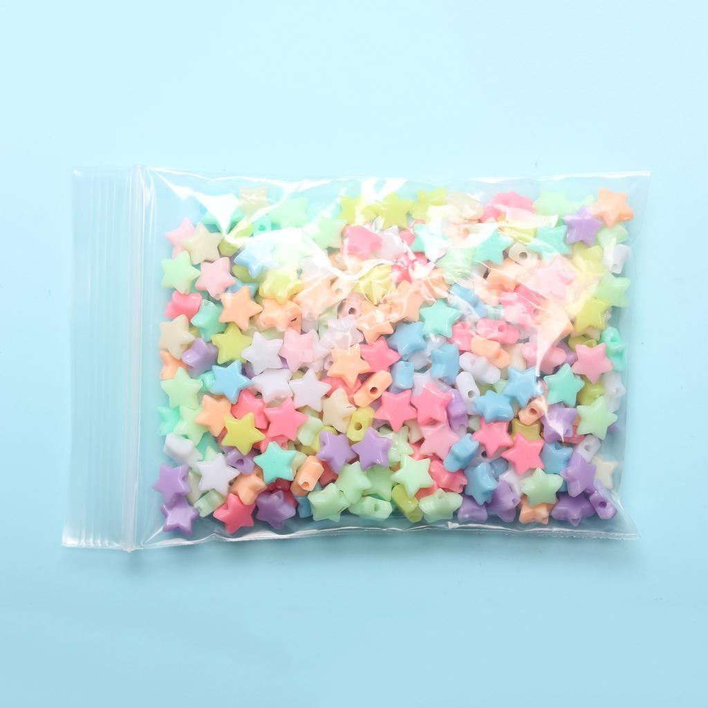 Бусины ручной работы 200 шт. DIY Макарон Цветные ювелирные аксессуары Браслет Ожерелье Материалы ручной работы Мода Кремовый Пятиконечная звезда