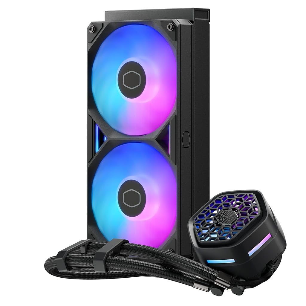 Cooler Master Ml 240 Atmos Ii Вентилятор VRM ARGB 240 мм Жидкостное охлаждение Охладитель процессора Черный