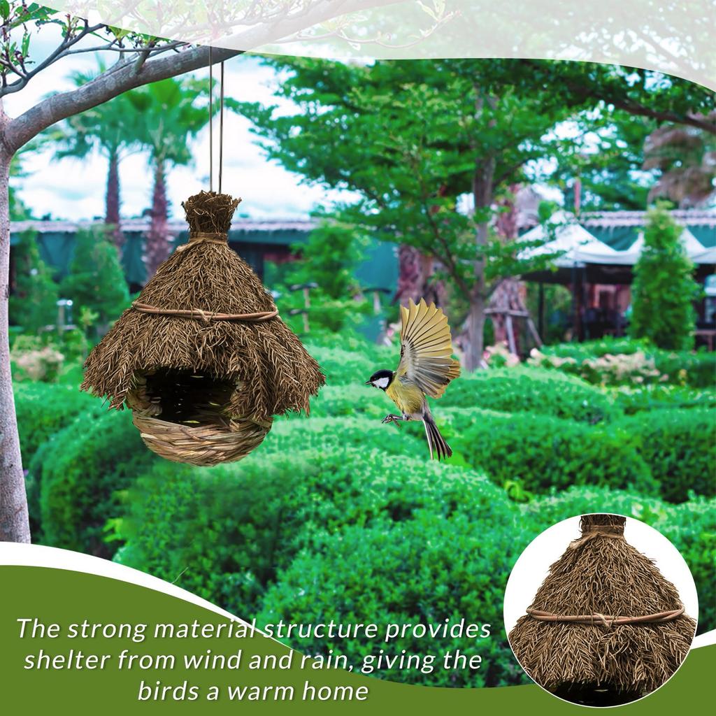 Соломенная птица, плетеная вручную, садовые украшения в виде птиц