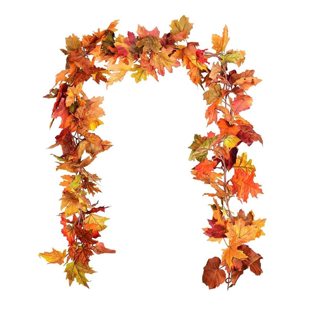 Autumn Leaf Garland Fall Decoration Maple Leaf Vine Indoor And Outdoor Use