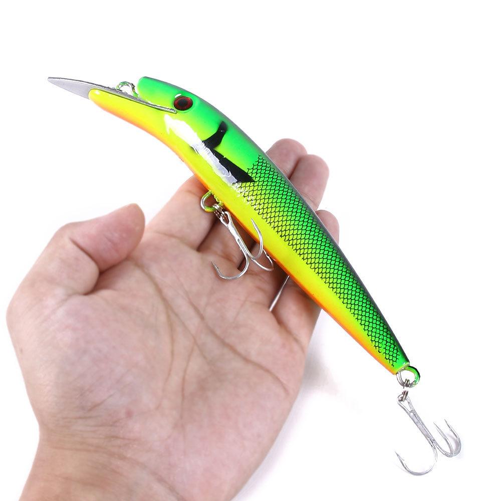 8.07 дюймов (20,5 см) 49 г Длинный воблер Minnow рыболовная приманка набор Big Crankbait 2# крючок 3D Eyes Bass Trolling Искусственные жесткие приманки Pesca