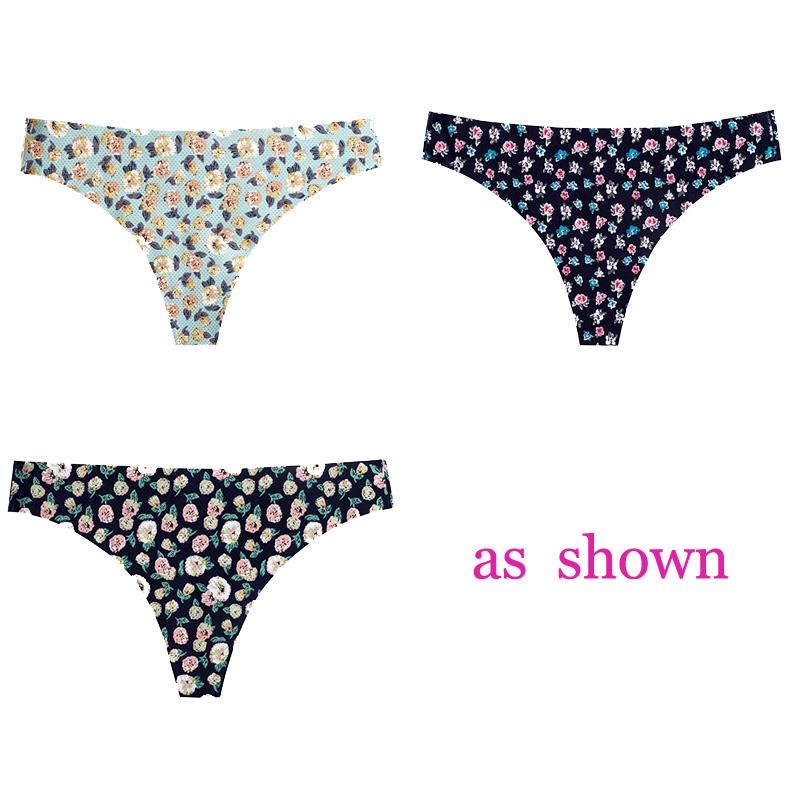 CINOON 3 шт./лот, женское сексуальное нижнее белье с цветами, соблазнительные трусики с низкой талией, стринги, дышащее нижнее белье без следов, стринги, нижнее белье