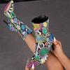 Fashion New Fall Pointed Toe Heeled Boots 2025 Spice Girls Plus Size Mid-Cone Boots