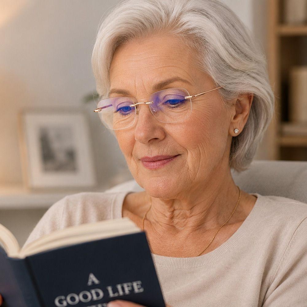 Rimless Hyperopia Glasses Eye Protection Presbyopia Eyeglasses Office