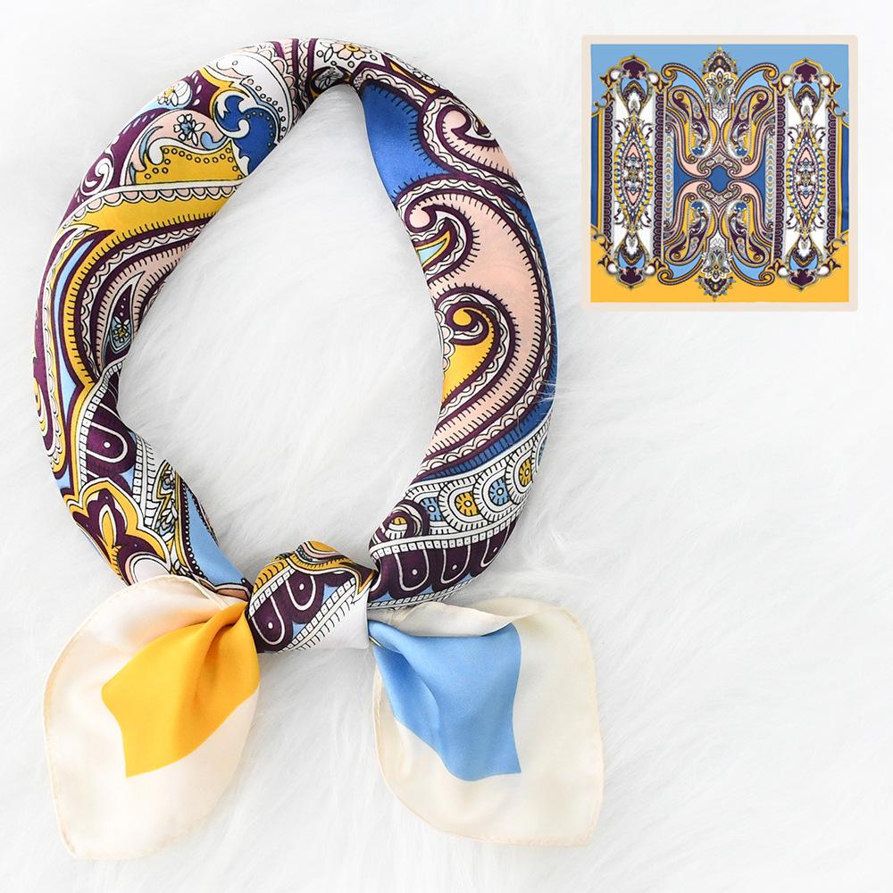 Women'S New Fashionable Atmosphere Simulation Silk Scarf Neck Protection Scarf Spring Summer Autumn Square Scarf
