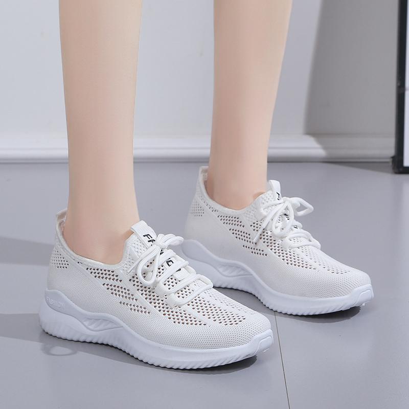 Fashion Lace Sneakers for Women 2025 Fashionable Breathable Light Vulcanized Shoes for Summer Comfortable Casual Flat Shoes for Women