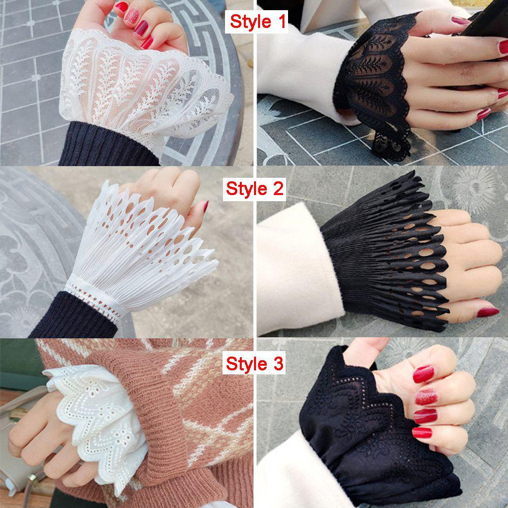 Lace Fake Cuff Organ Fake Sleeves Fake Sleeves Wild Sweater Pleated Wrist Decorative Sleeves