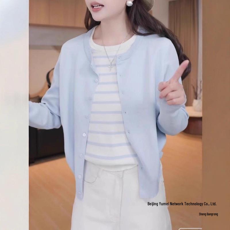 Striped Color Block Two-Piece Knit Sweater - Plus Size Slimming Style for Autumn 2025