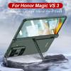 Магнитный кронштейн-шарнир Пластиковый чехол для Honor Magic VS 3 Защитное стекло для переднего экрана Матовая твердая крышка для чехла Honor Magic VS 3