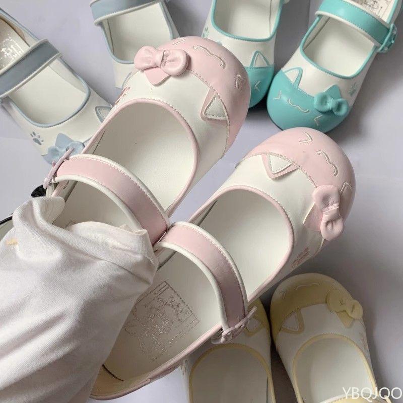 Весна Осень Новые Растерянный Котенок Милый Круглая Голова Низкий Подъем Обувь нишевая мода простая удобная женская обувь