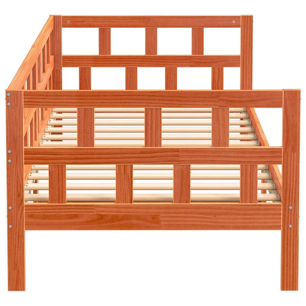 Daybed without Mattress Wax Brown 80 x 200 cm Solid Pine Wood
