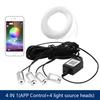 6 in 1 Led Car Interior Atmosphere Ambient Lights 6/8m RGB Neon Interior Ambient Light by App Control Fiber Optic Strips Light