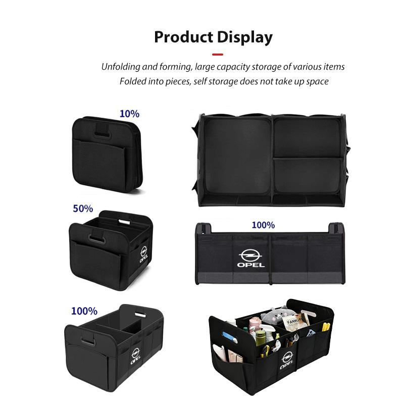 Big Capacity Collapsible Car Storage Box Trunk Cargo Case Tools For Opel Meriva Mokka Grandland Vectra Zafira Vivaro Antara AU7
