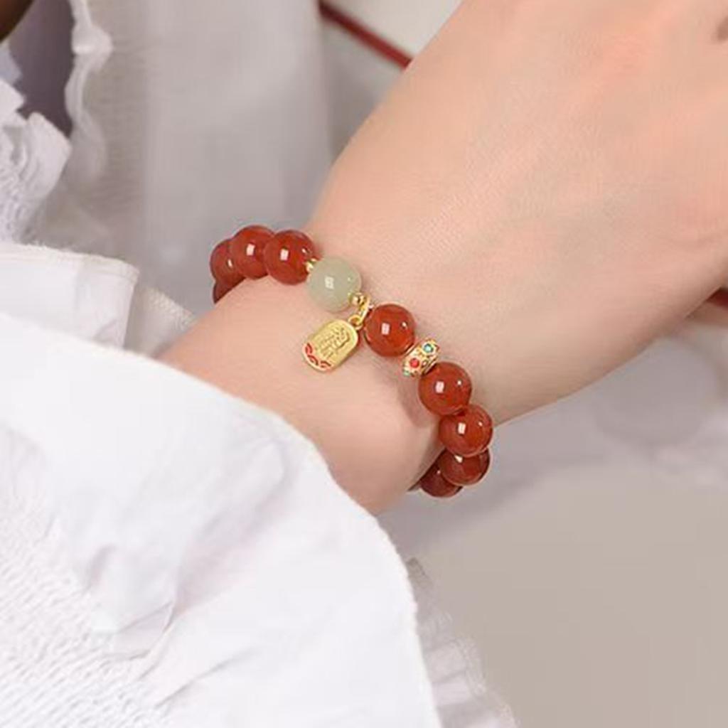 Creative Red Carnelian Agate Natural Stone For Jewelry Making Beads 40/30/20Pcs DIY Round Loose Beads Bracelets 4/6/8mm