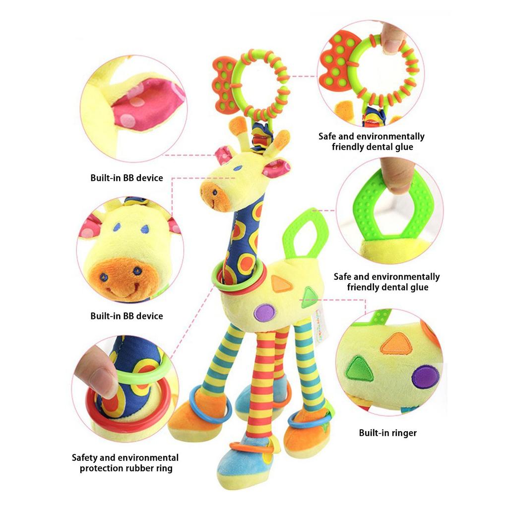 Детские плюшевые мультяшные животные игрушки для кроватки, подвесные детские коляски, висящие мягкие