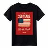 Винтажная футболка с флагом США «Мы, народ» 250 лет 1776-2026 Патриотическая футболка с графикой