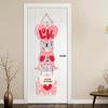 Valentine's Day Door Pink Heart Hanging Sign Faceless Gnome Design Create Atmosphere Romantic Door