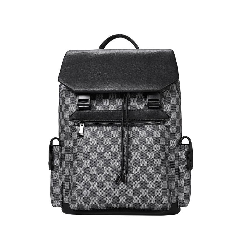 Модный мужской рюкзак из натуральной кожи с большой вместимостью для 15,6-дюймового ноутбука – модный печатный дизайн для школы и путешествий