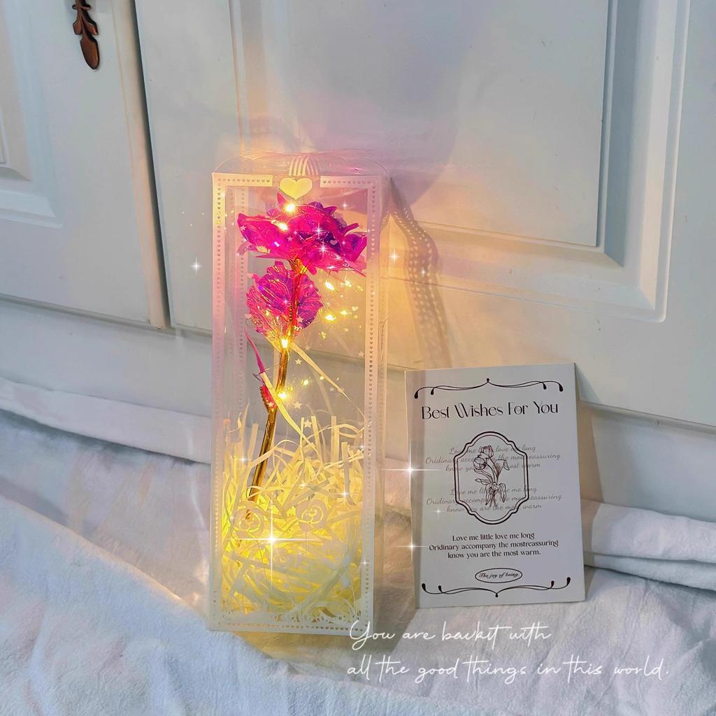 Сияющее Звездное Небо Золотая Роза: Романтический подарок на День святого Валентина для жены, девушки или дня рождения лучшей подруги