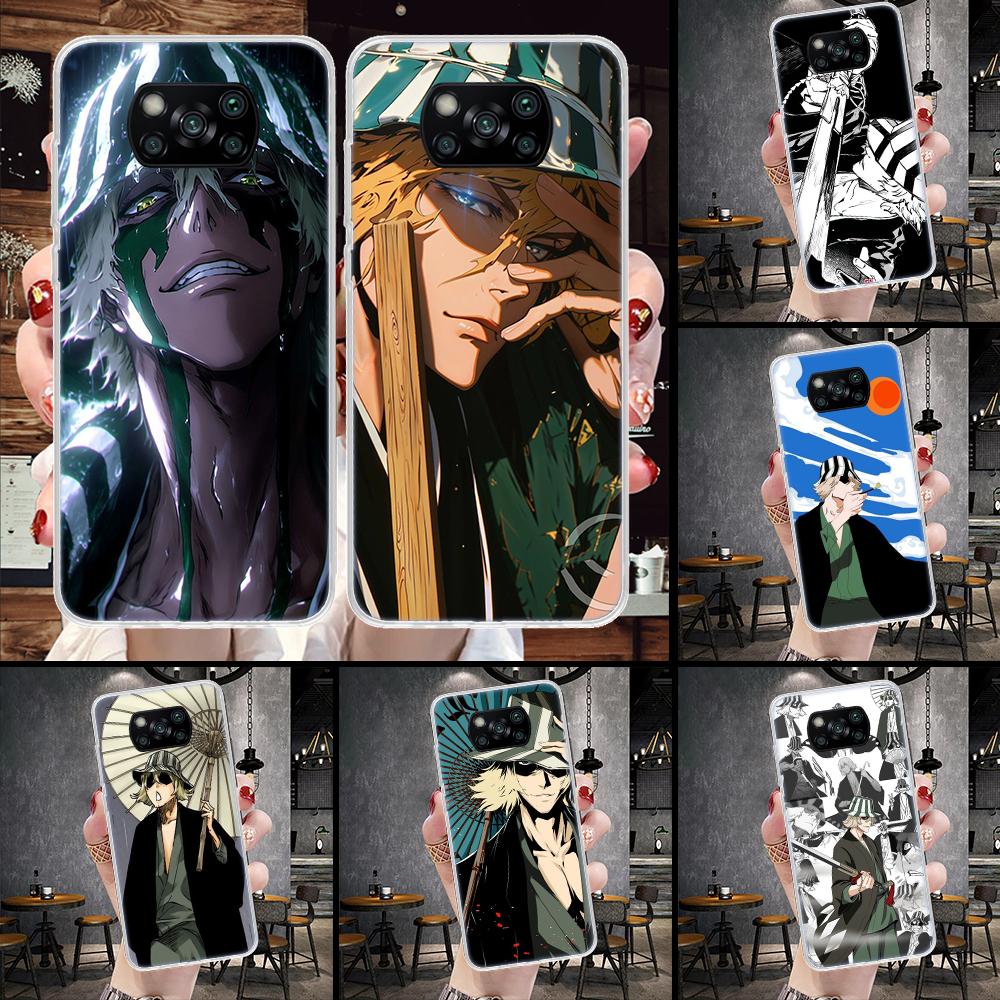 Bleach Кисуке Урахара Мягкий Чехол Для Телефона Для Xiaomi Redmi 15C 15 13C 13 Poco X5 X6 X7 F7 Ultra M7 12C 12 10 10C 9C 9A 9T 9 Fundas P