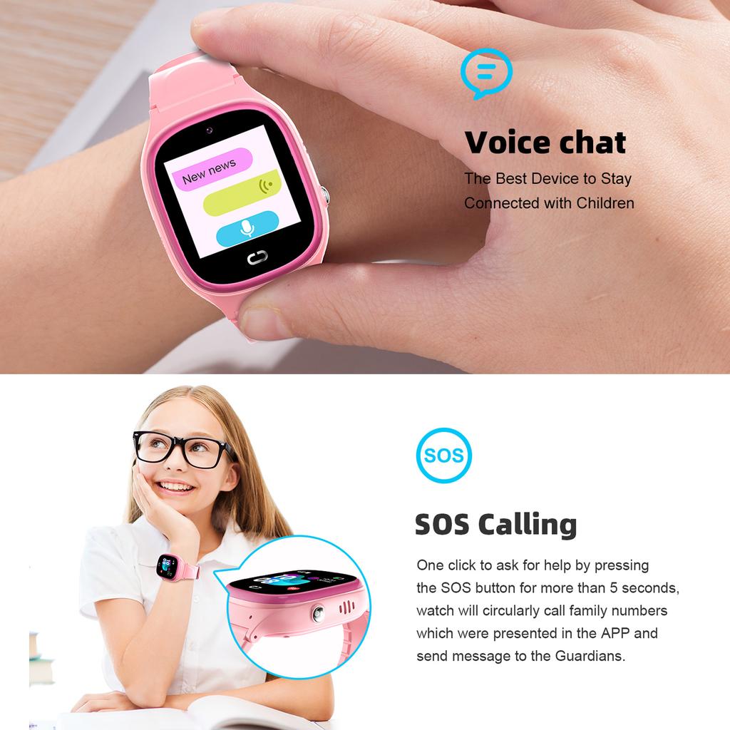 TD-45 2G Kids Smart Phone Watch Children Smartwatch SOS Call Voice Chat IP67 Waterproof with Nano